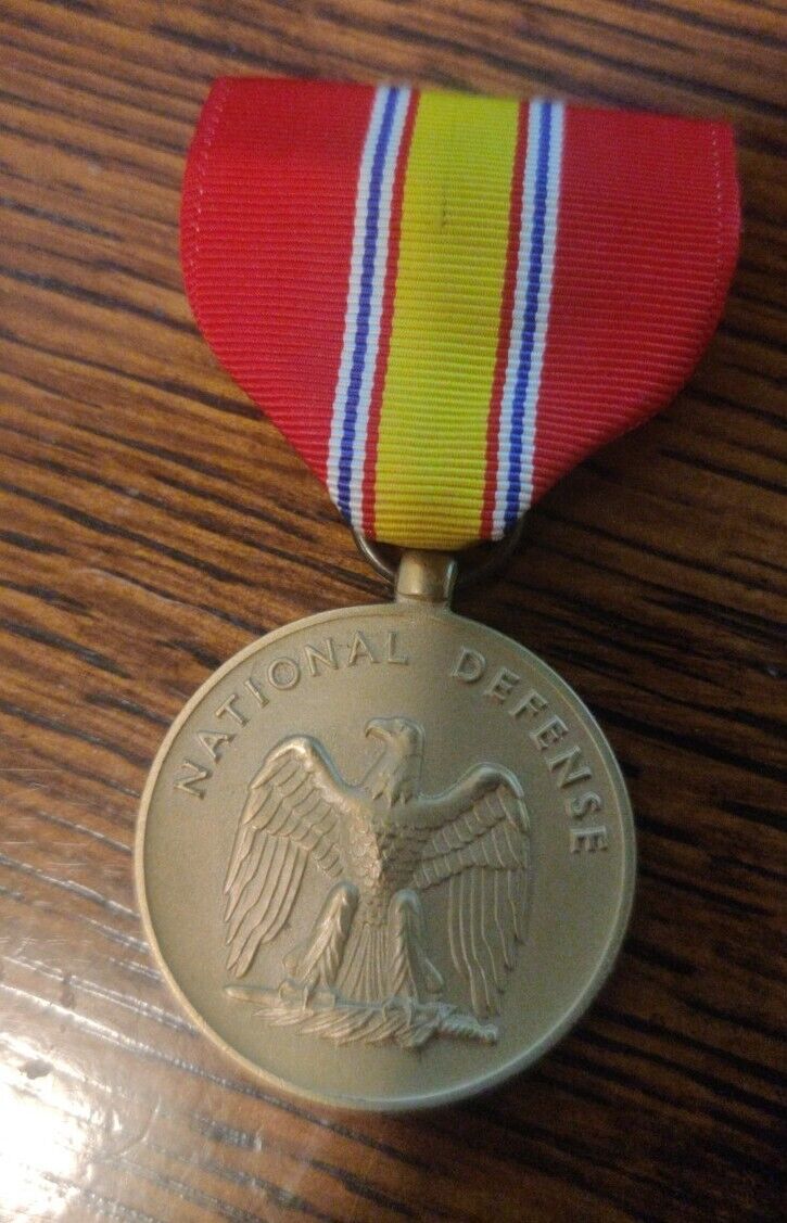 Vintage Original National Defense Service Medal With Box.
