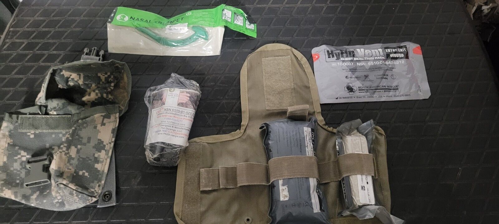 US ARMY ISSUED IFAK II FIRST AID And TOURNIQUET With ACU pouch 