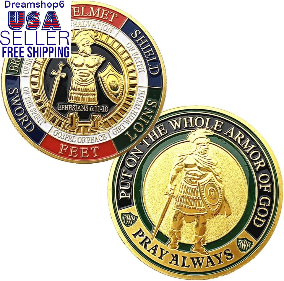 Armor of God Challenge Coin,Prayer Commemorative Coin