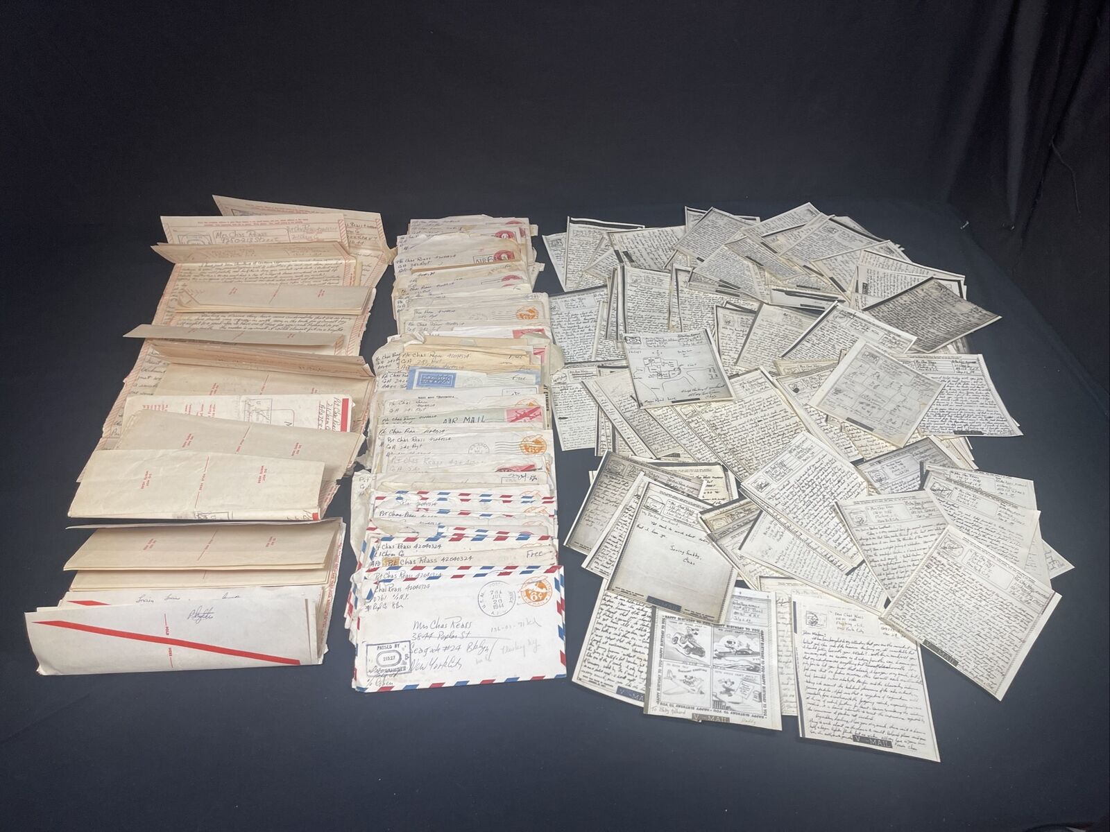 194 Piece Grouping Of WWII Letters & V Mail From Same Soldier 1944-1945