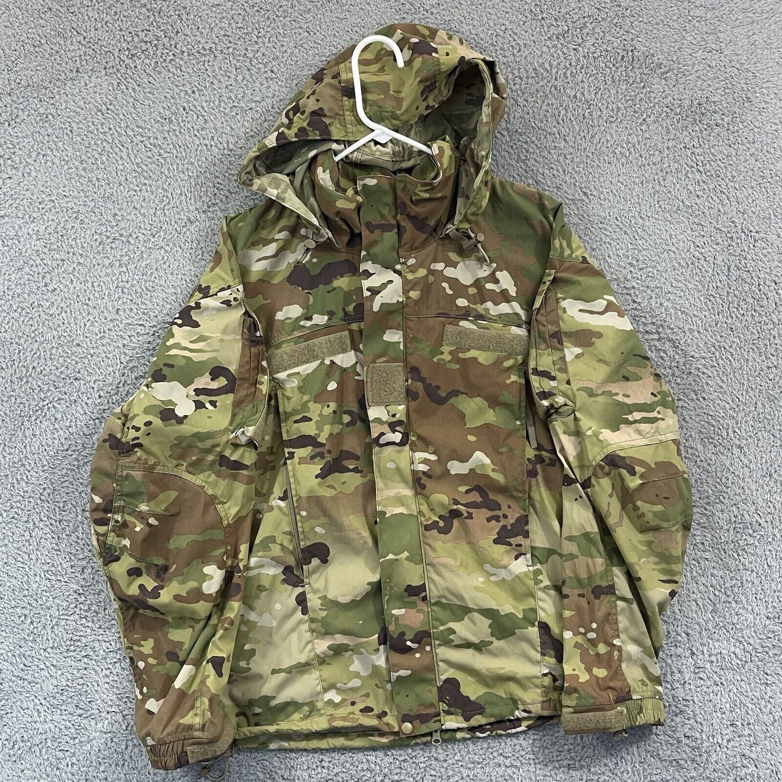 Military Jacket Mens S Wind Cold Weather Gen III Class 3 OCP Nylon Spandex Camo