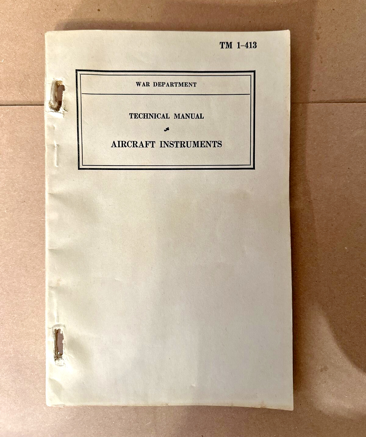 Original WWII War Department Technical Manual Aircraft Engines TM 1-413 1940