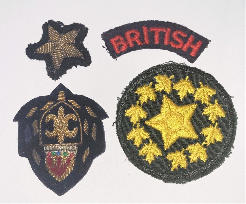 Antique & Vintage British & Canadian Bullion and Embroidered Patches As found