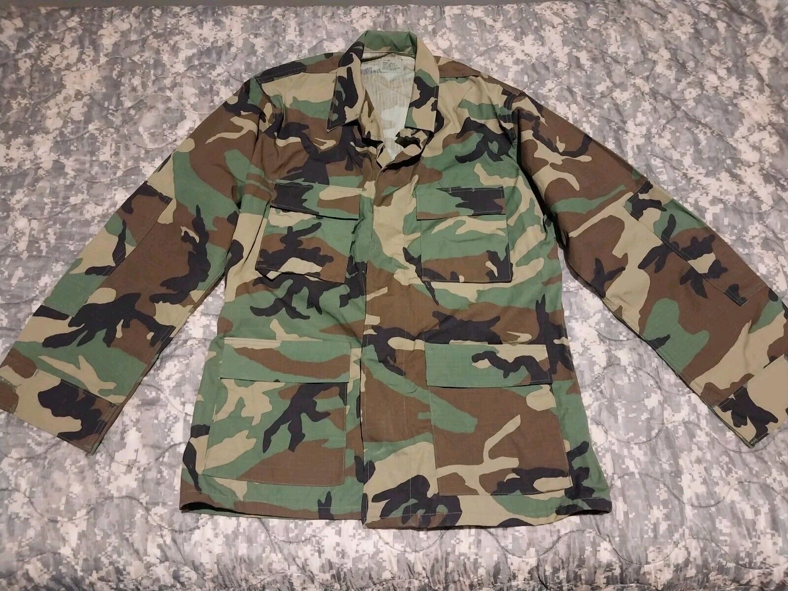 1996 Woodland BDU Jacket Med/reg Hot Weather Shirt Camo US Army NWOT