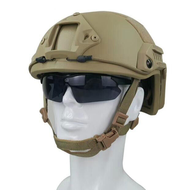 In Us Nij 3a Ballistic Iiia Bullet Proof Uhmw-pe Helmet Sand Militaria Size L/xl