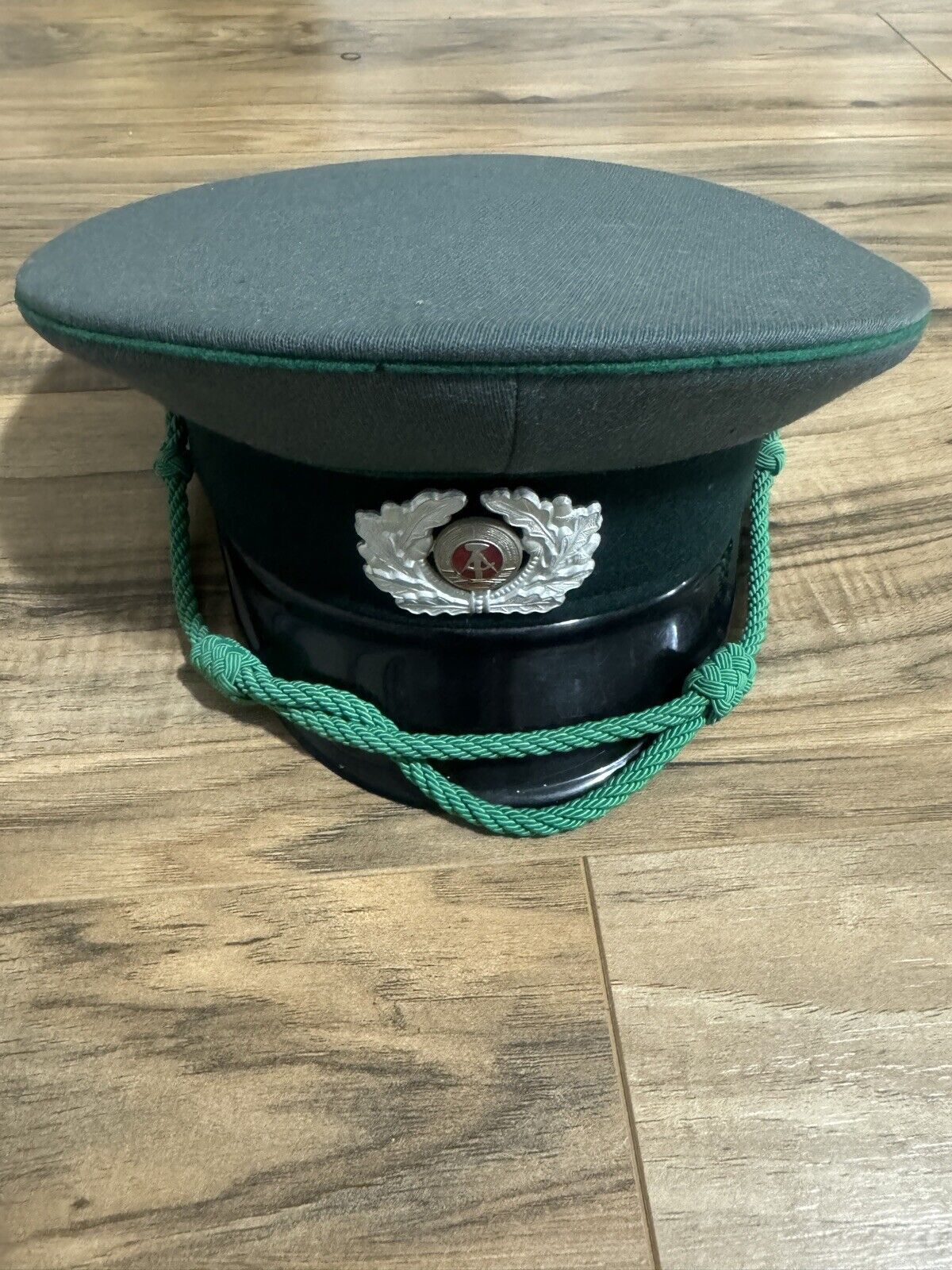 Vintage East German Military Hat Army Visor Cap, 1856 Year Military Army
