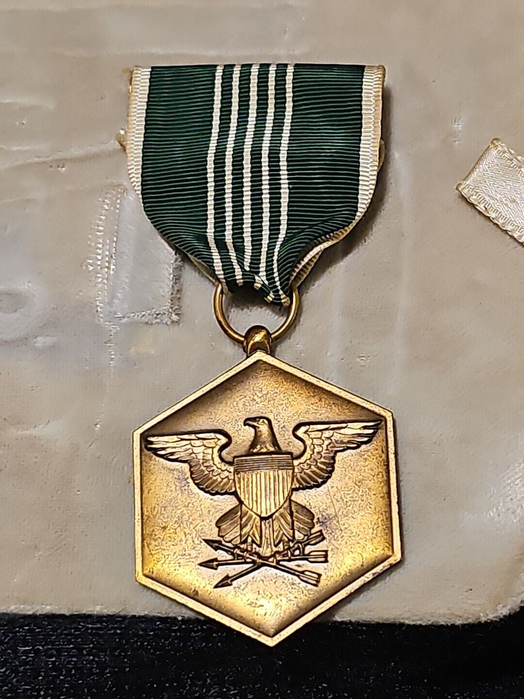 VTG WW2 US Army Military Army Commendation Medal Award For Military Merit
