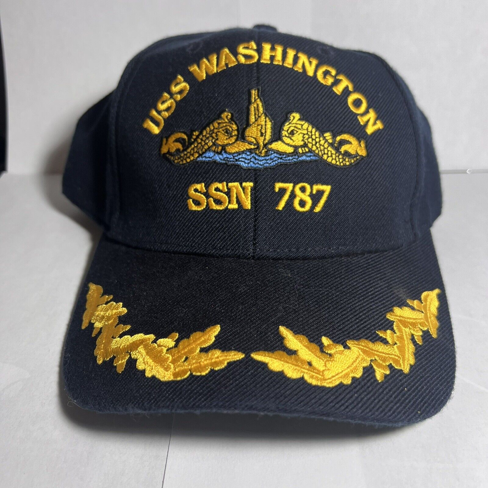 Vintage USS George Washington SSN 787 US Navy Snapback Cap Embroidered