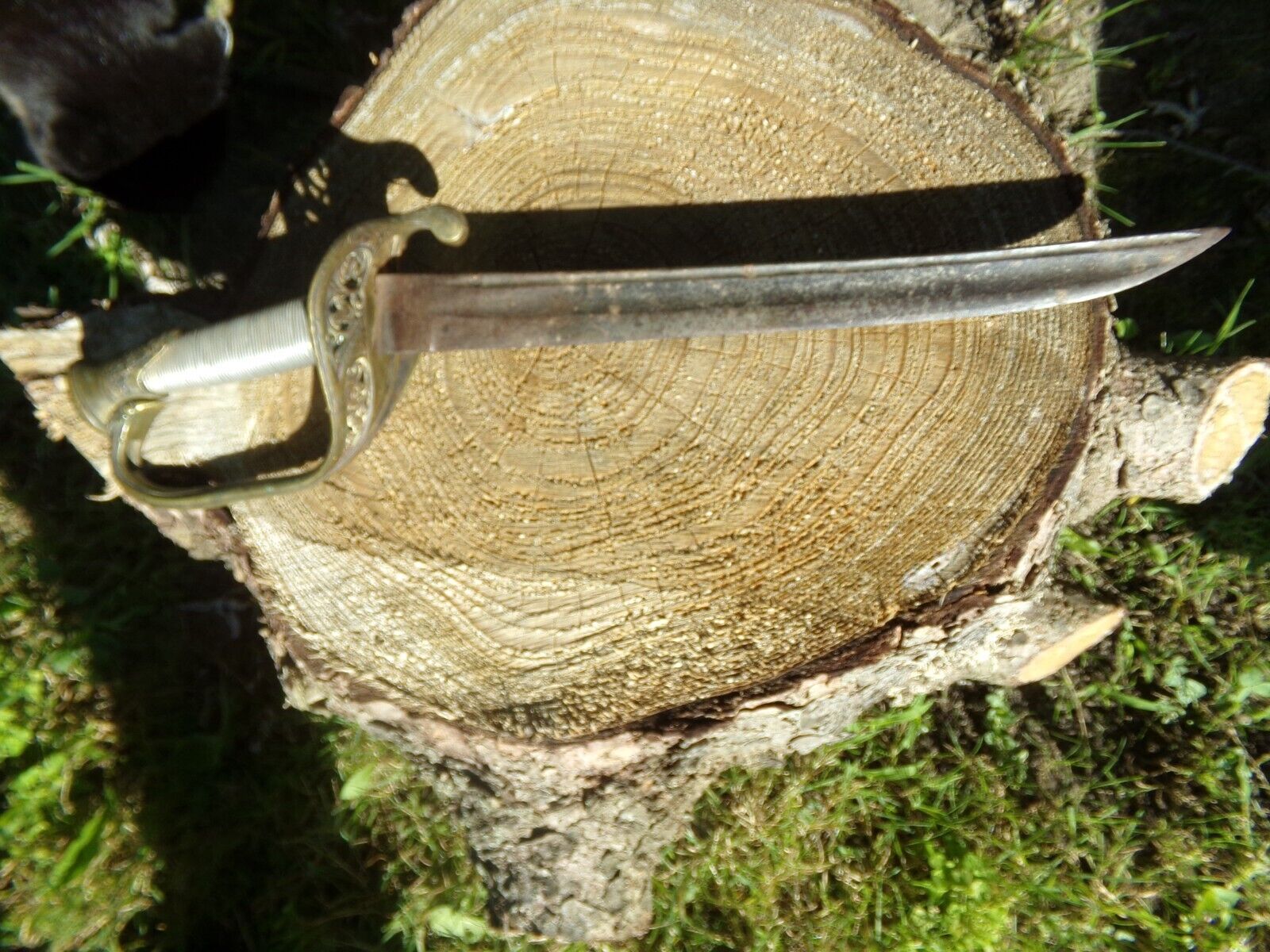 Civil War Foot Officers Sword made into Knife Probably Sauerbier Maker