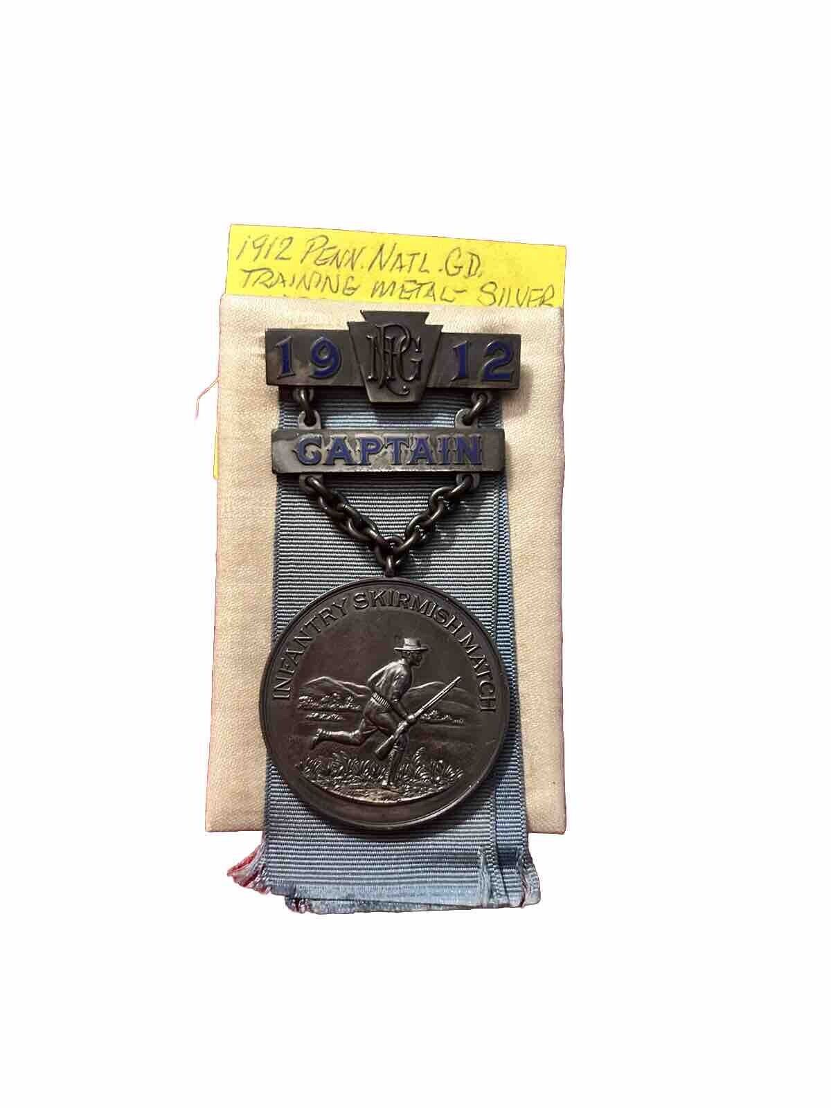 1912 Pennsylvania National Guard Captain Training Medal Silver