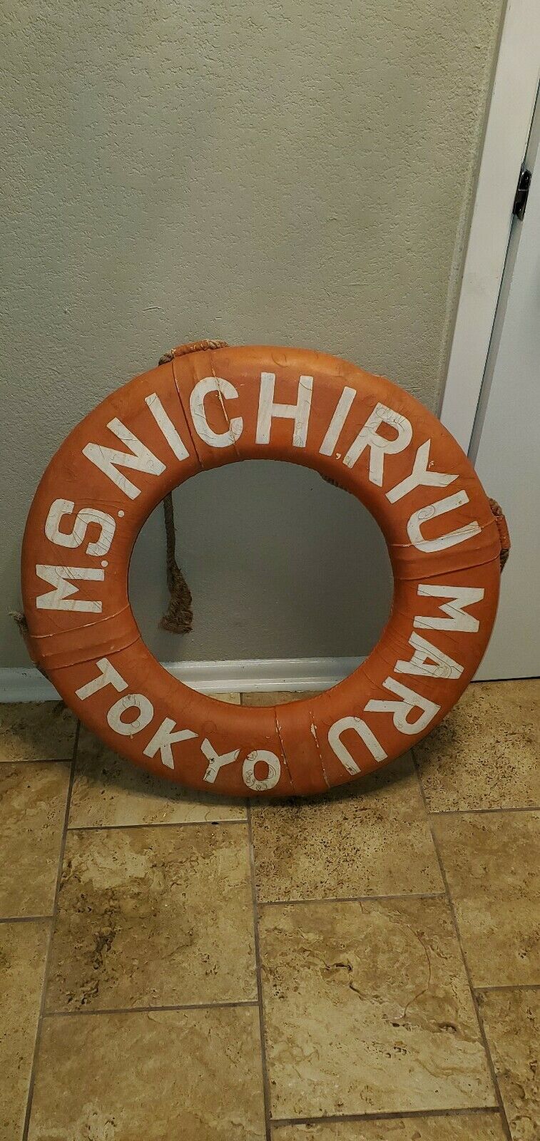 EXTREMELY RARE WWII Nichiryu Maru Tokoyo Buoy LIGHT SAVER FROM SHIP MUSEUM PIECE