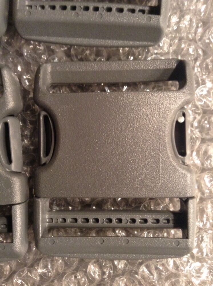 12 Gray Fastening Plastic Strap Belt Buckle 2 Inch Military Surplus Made In USA