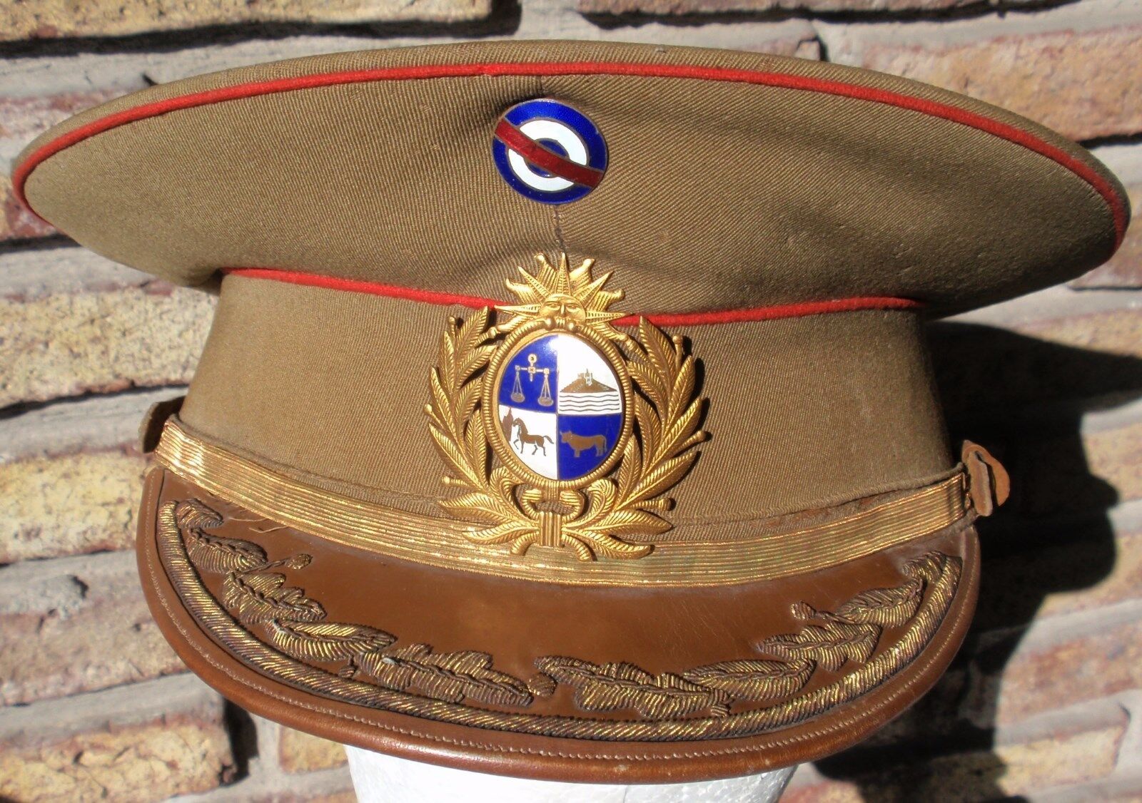 WW II ERA URUGUAYAN PRESIDENT GENERAL DE DIVISION ARQ. ALFREDO BALDOMIR HAT CAP 