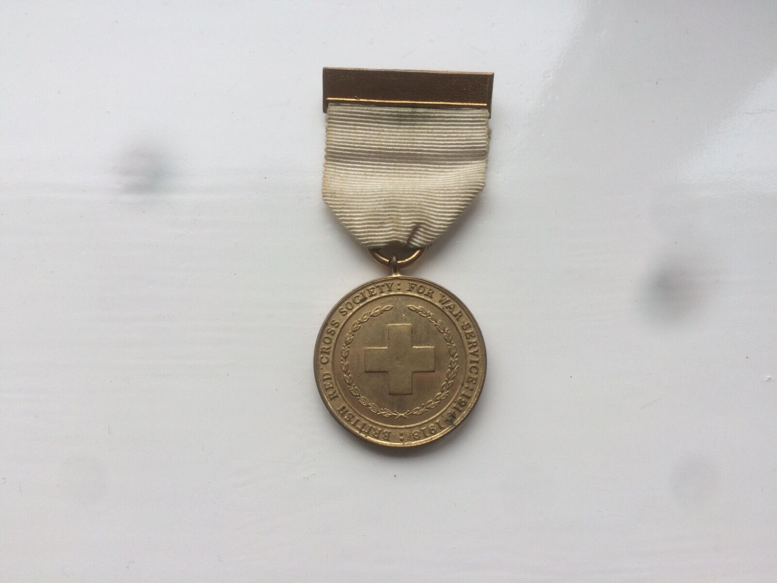 nice looking very clean example WW1 red cross service medal