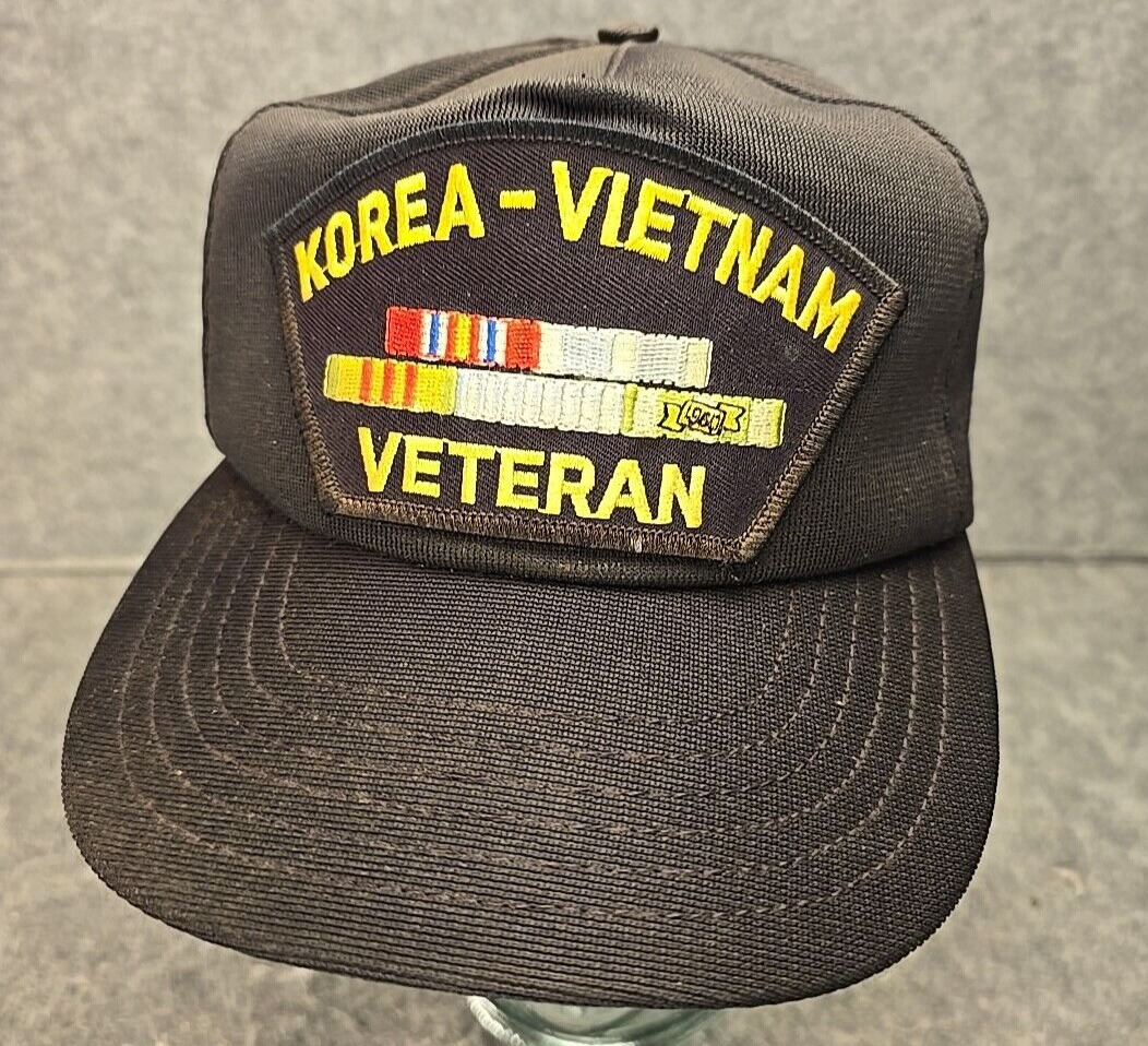Authentically Vintage KOREA VIETNAM Veteran Snapback Hat.
