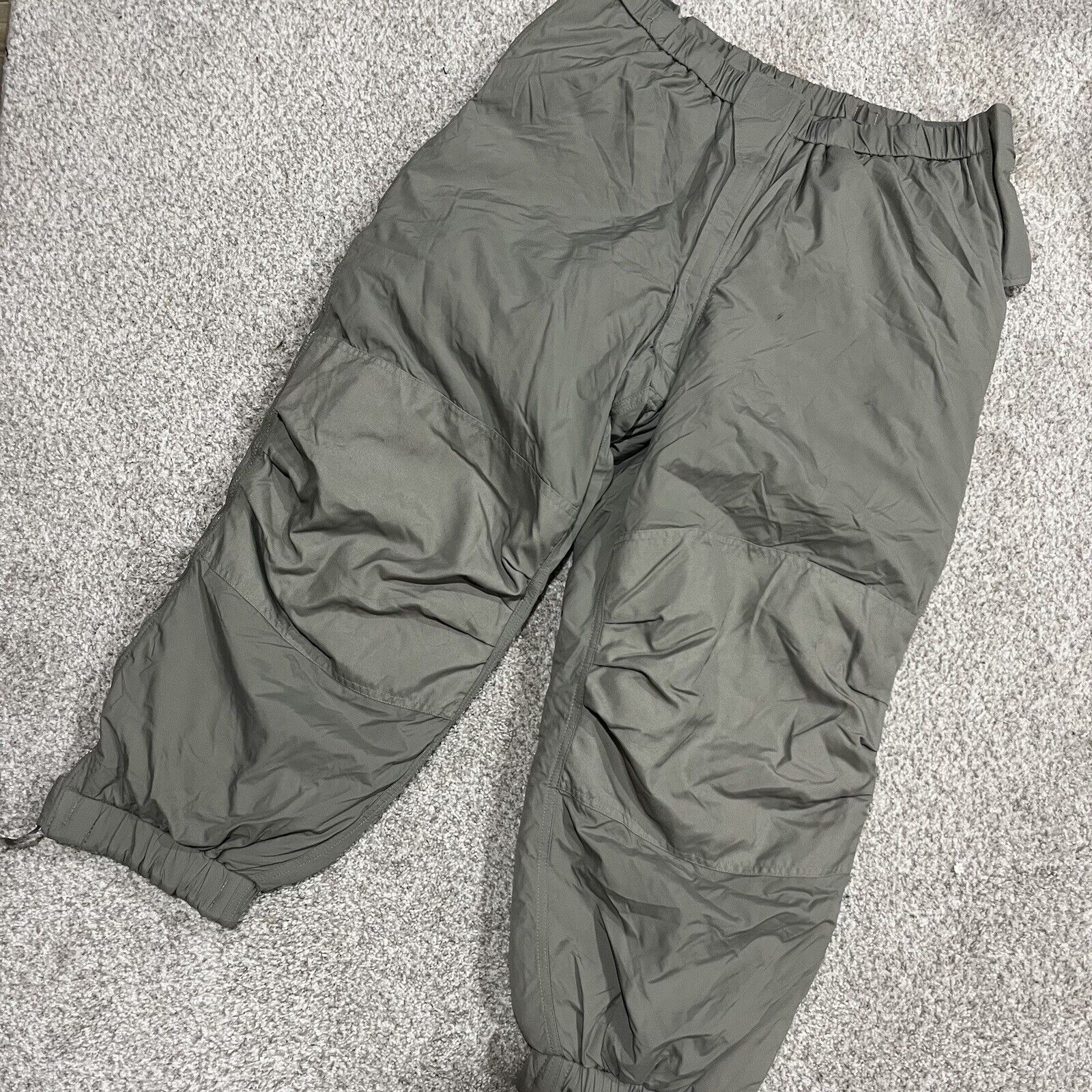US Army Pants Large Gen III L7 Primaloft REG Extreme Cold Weather Trouser Puffer