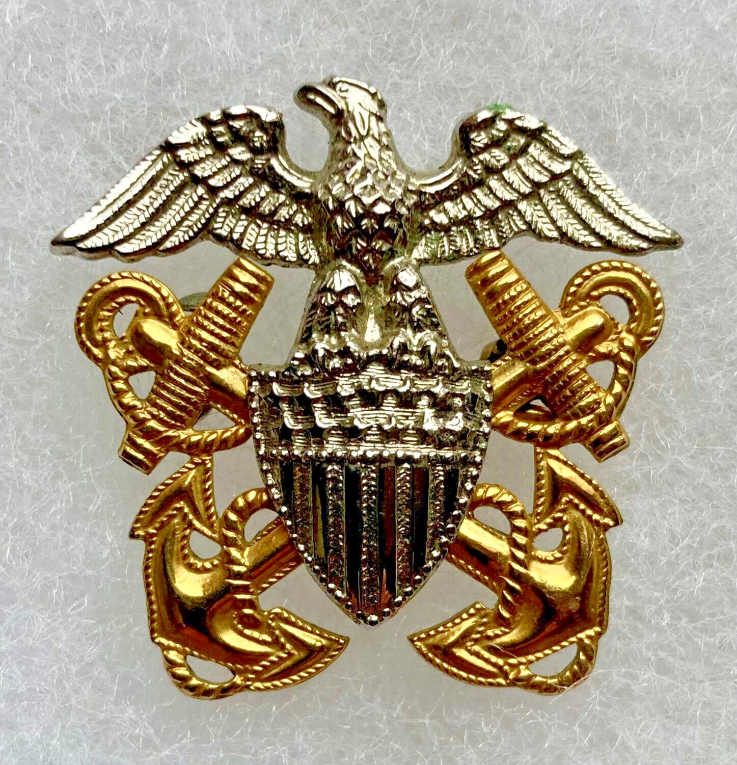 USN Officer's Side Cap Badge (pb Hillborn-Hamburger)