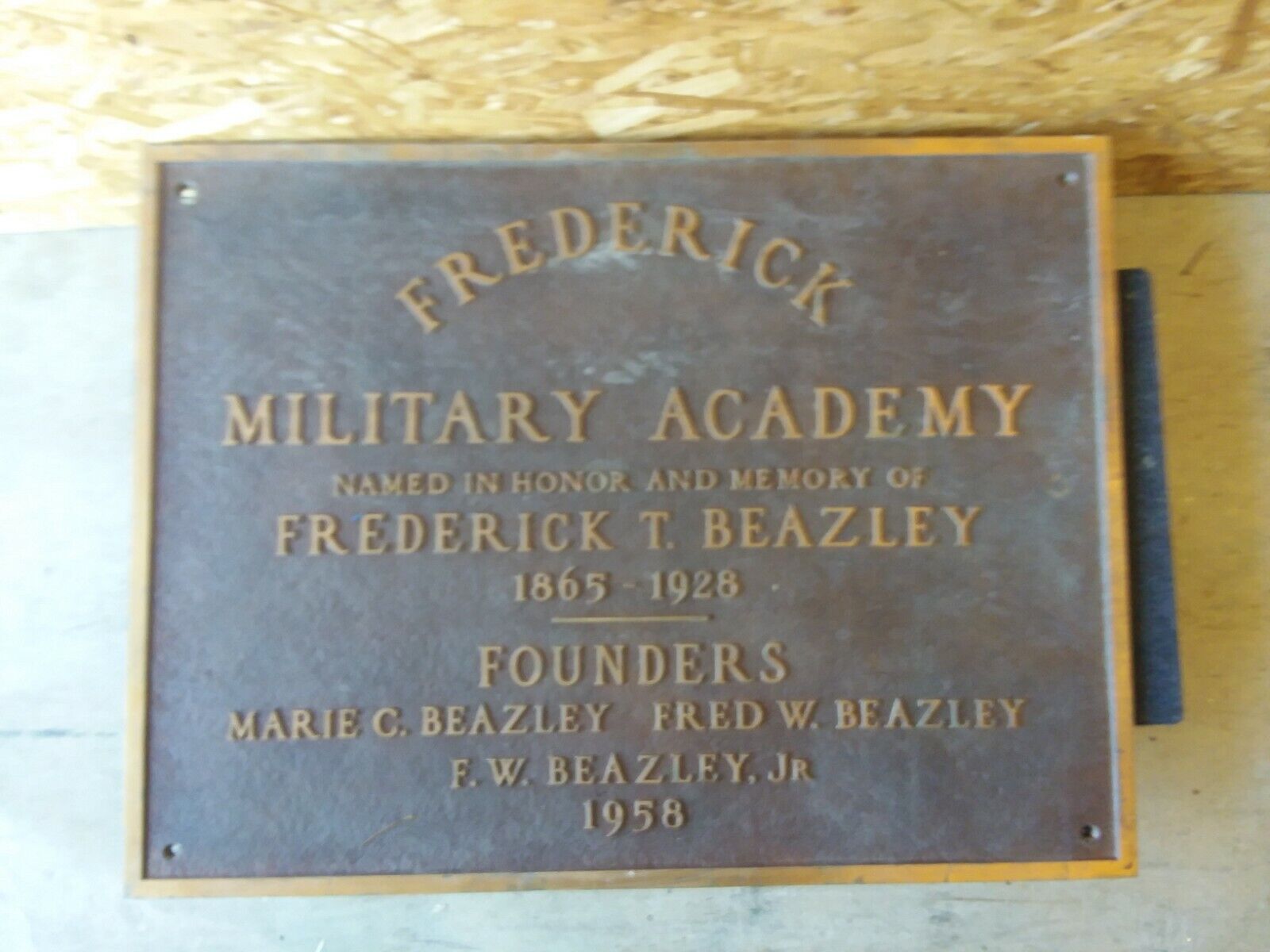 Historical Brass Building Sign \