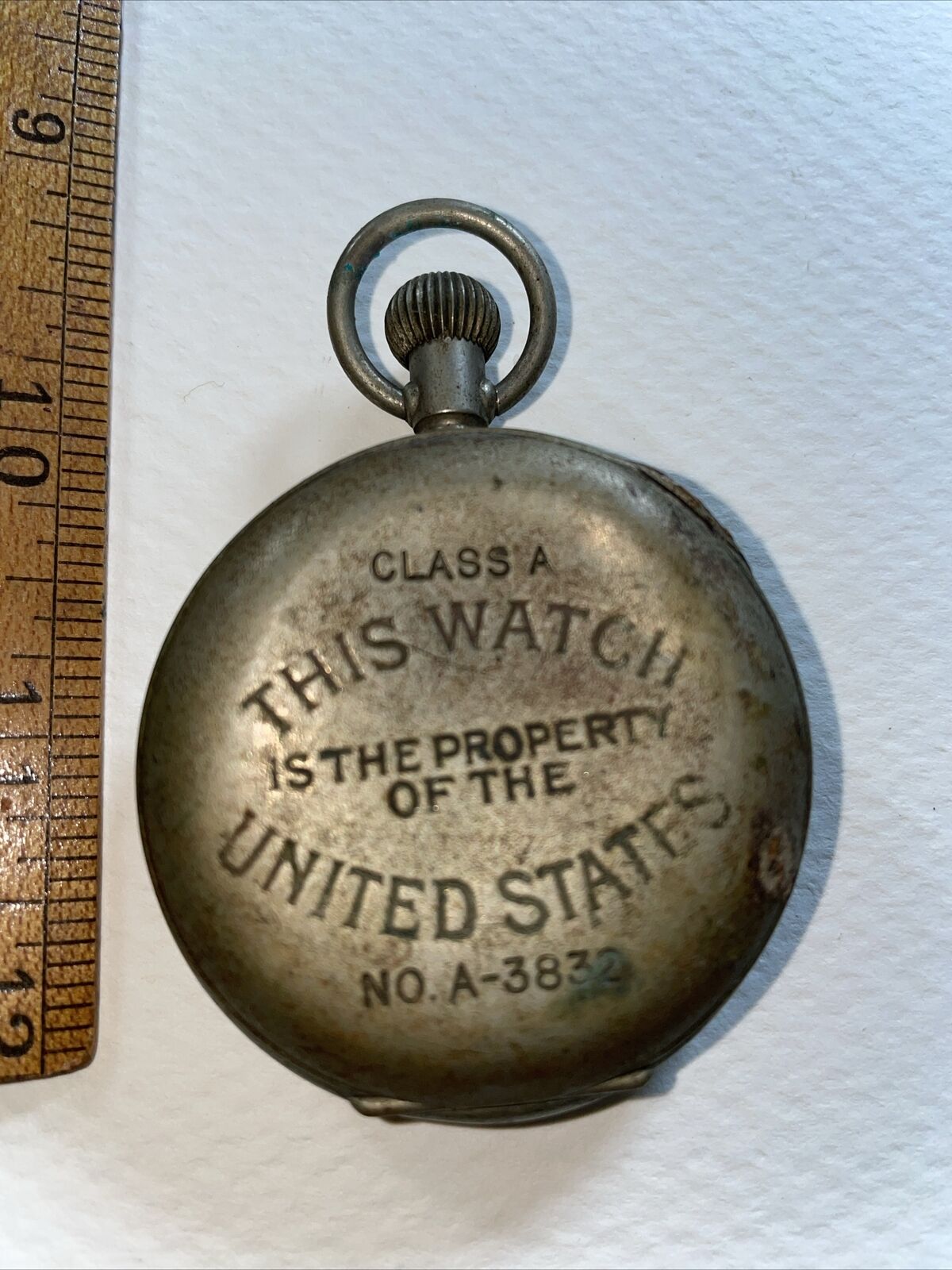 WW1 Military Antique U.S. Army Ordinance Pocket Stop Watch A. Hirsch And Fils