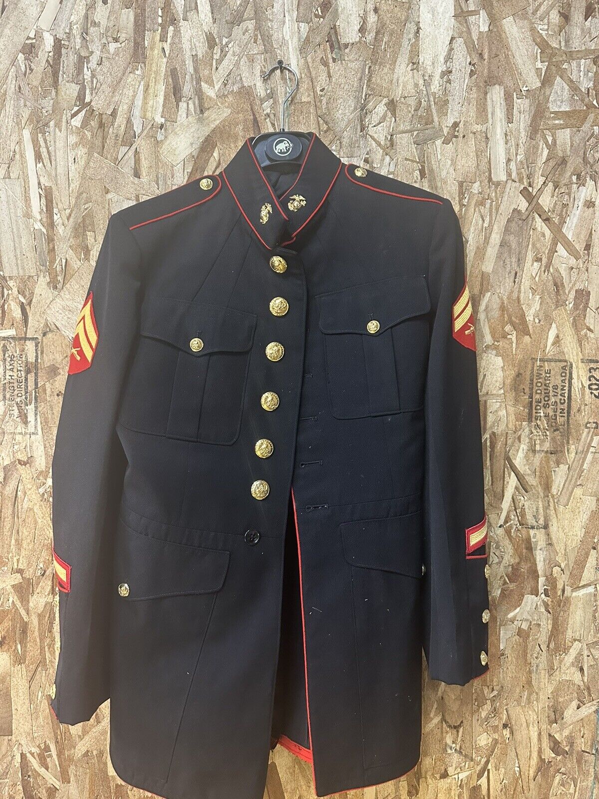 Vintage Rare U.S. Marine Corps Dress Belted Jacket 37L 1960s Vietnam Era