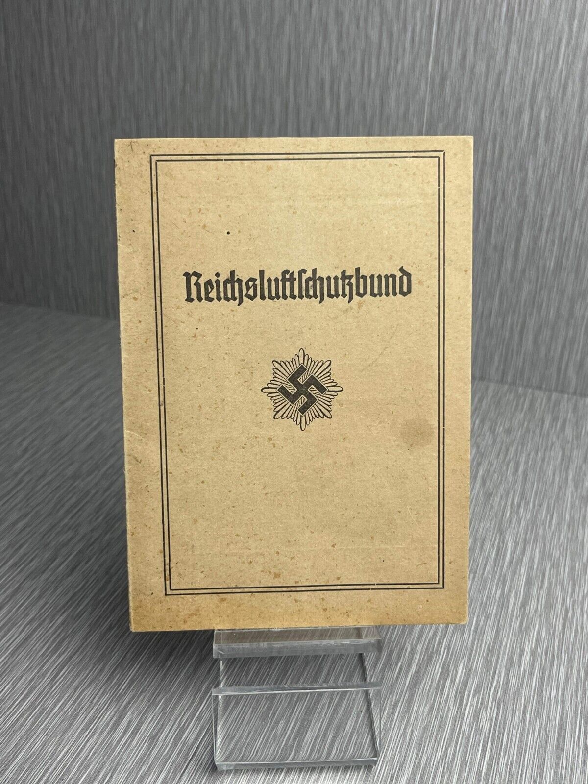 GERMAN WW2 'REICHSLUFTSCHUTZBUND MITGLIEDSAUSWEIS' MEMBER ID BOOK SUDBAYERN-TIRO