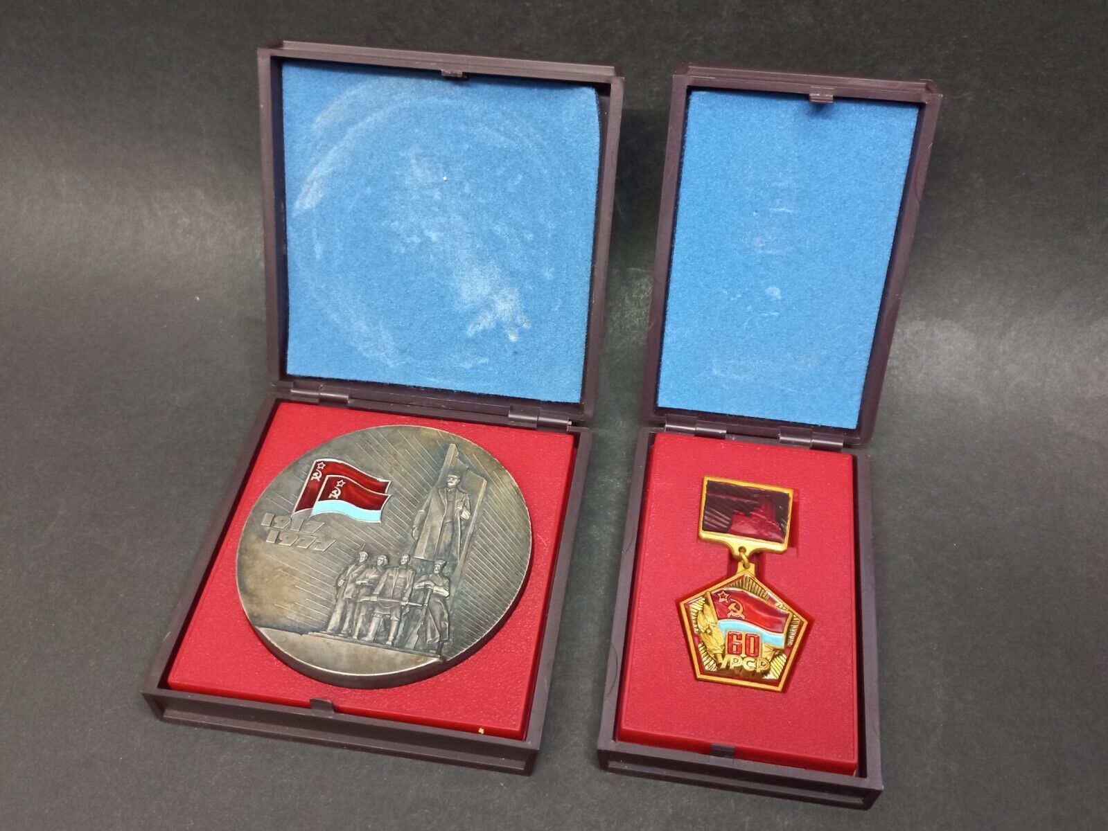 Soviet Vintage Table Medal and Breast Medal\