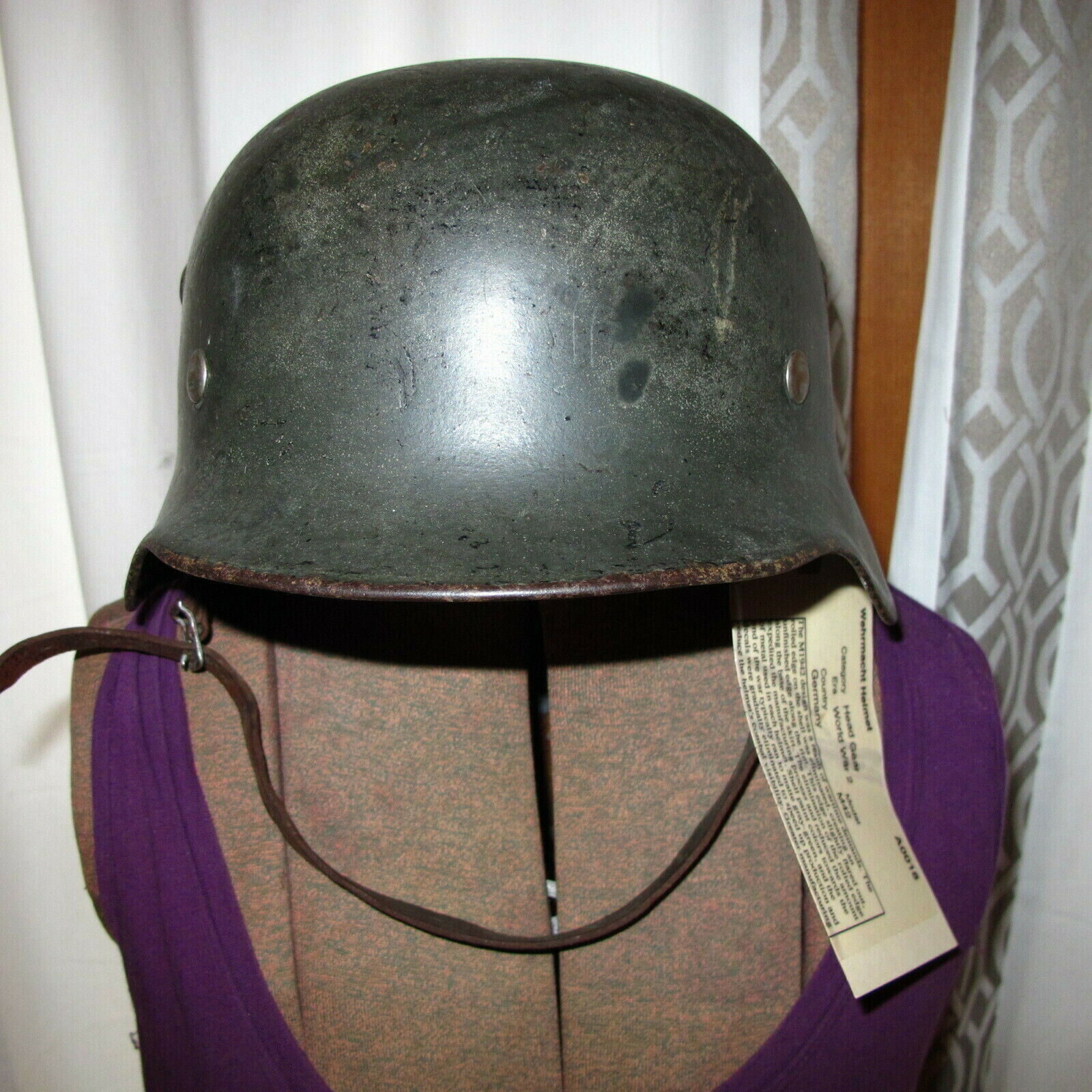 WWII German Wehrmacht Combat Helmet With Liner M42  WW2