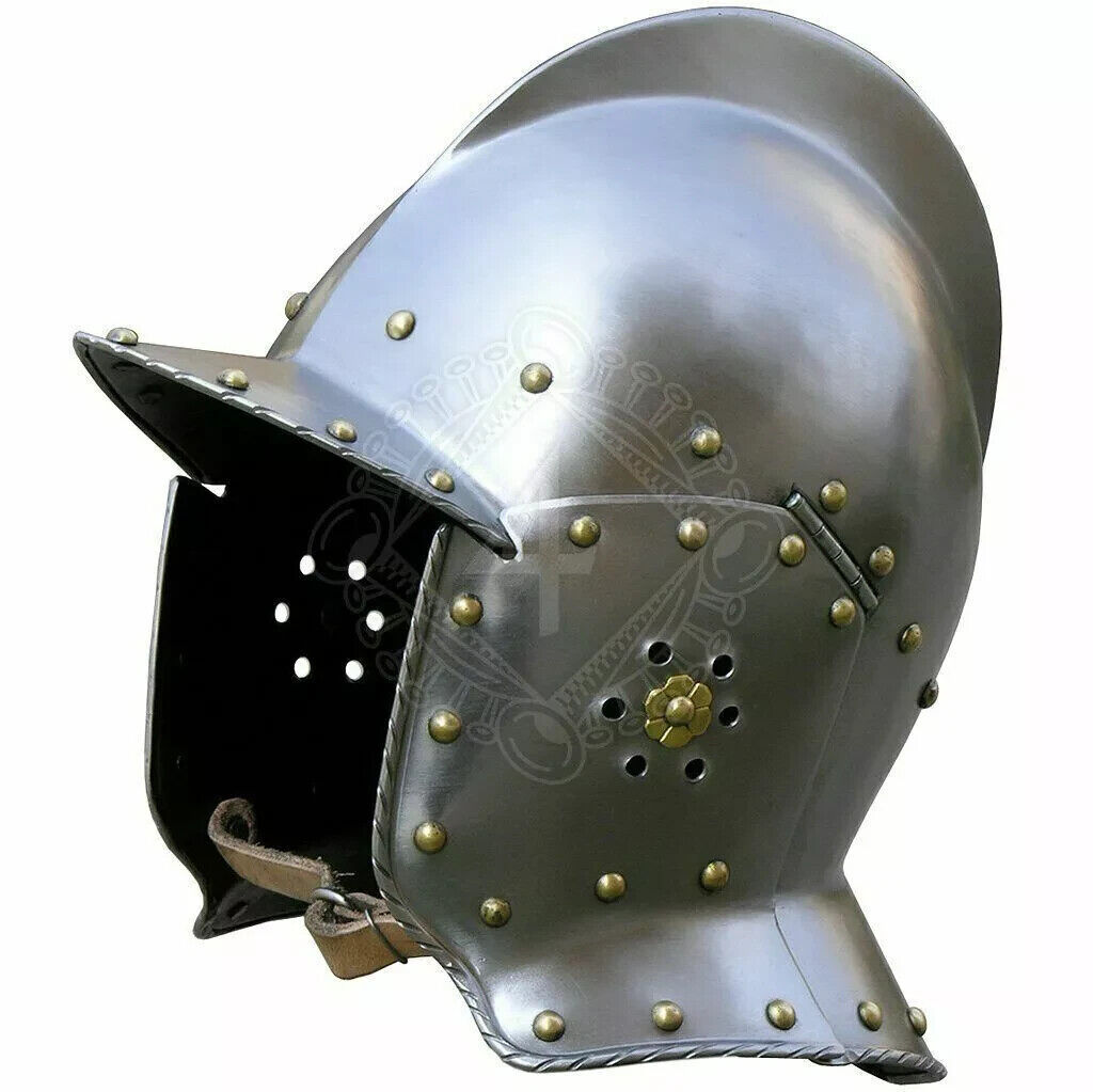 Medieval Burgonet Helmet Ancient Armor Helmet 18GA Halloween