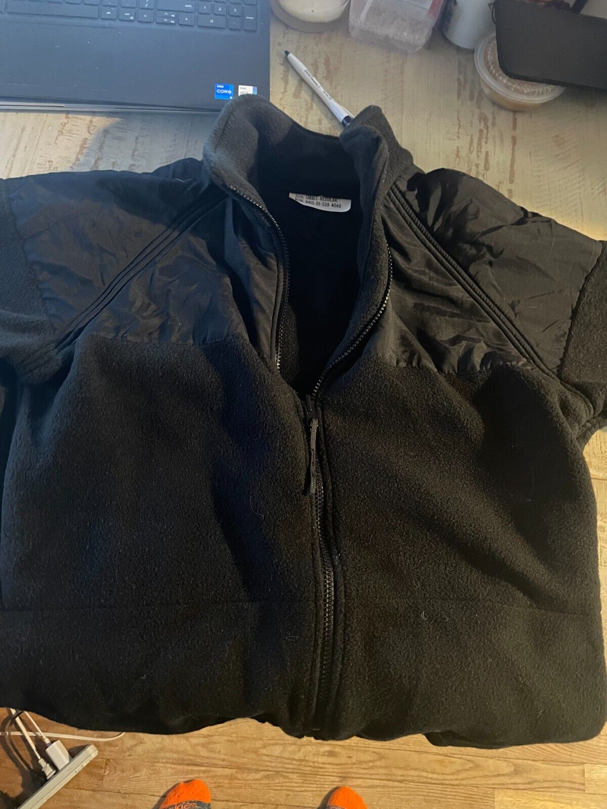 Navy Issue NWU Parka Liner Black Fleece Jacket Medium-Long (Great Condition)