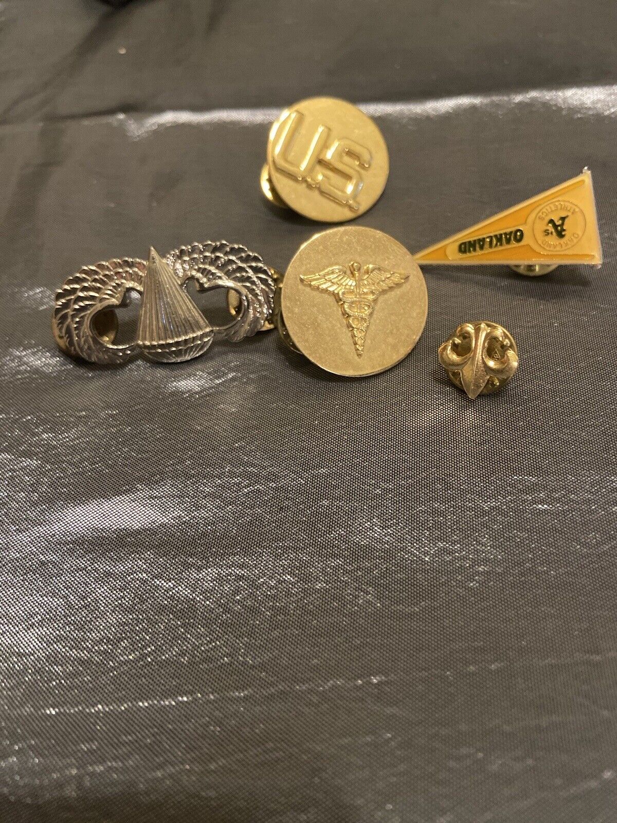 Lot Of Vintage Military Pins And Two Sports