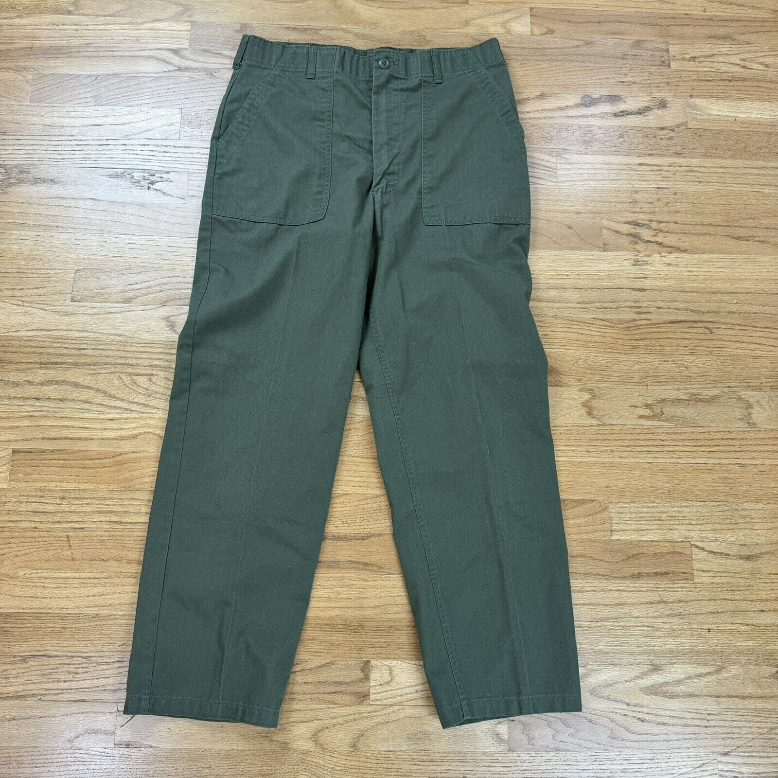 Vtg Military Trousers Utility Durable Press OG-507 Pants Olive Green 36x30 #4