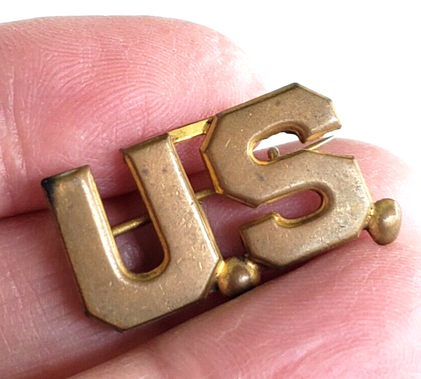WWI Era US Army Insignia Brass Pin 2-1/8\
