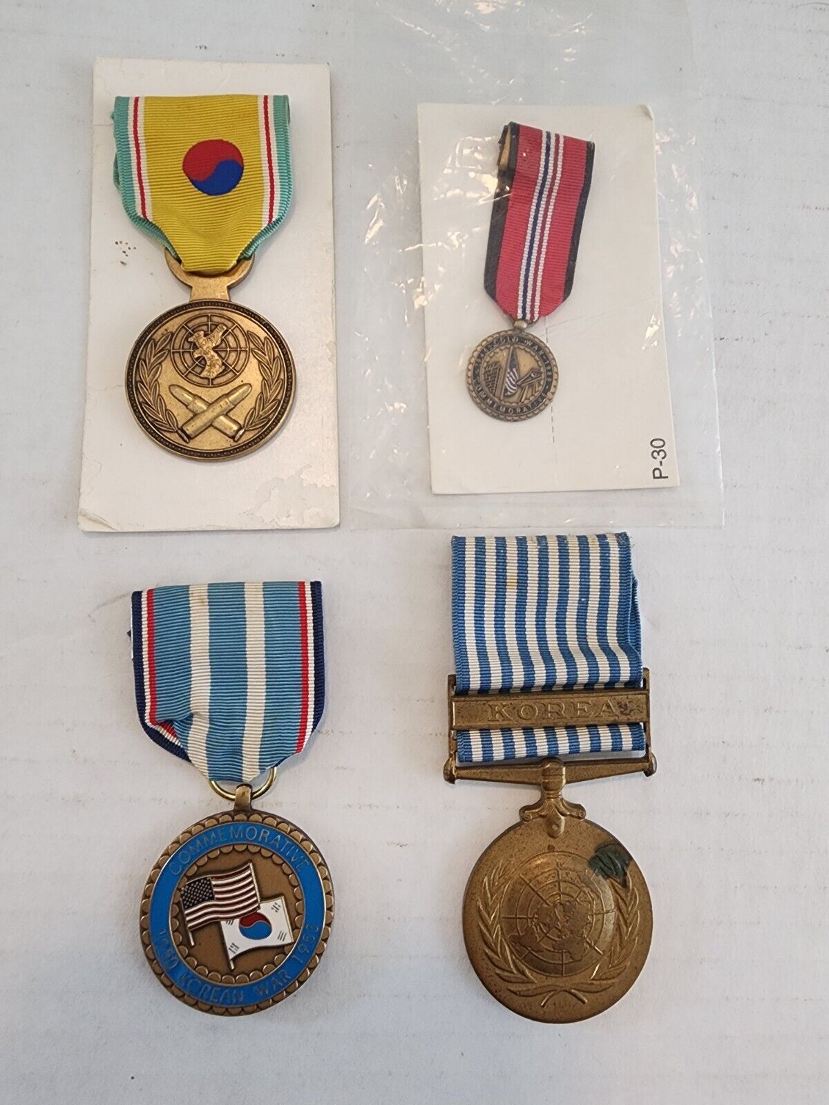 Lot Of 4 Medals 3 Korea, 1 Cold War. UNITED NATIONS SERVICE MEDAL KOREA ERA