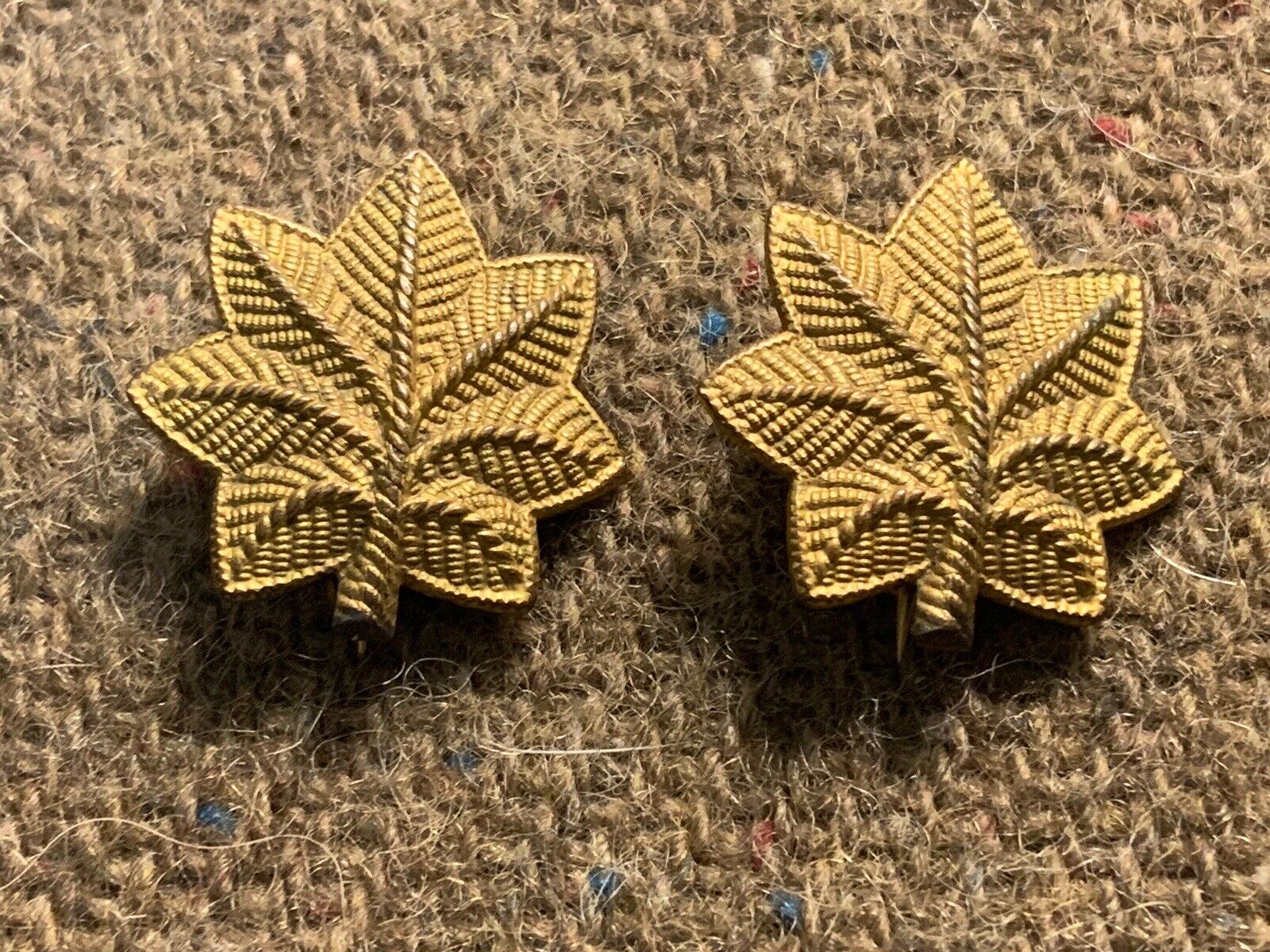 WWII ( Pre war ) US Army USAAF Major Oakleaves ~ Matched Pair ~ Unknown Maker