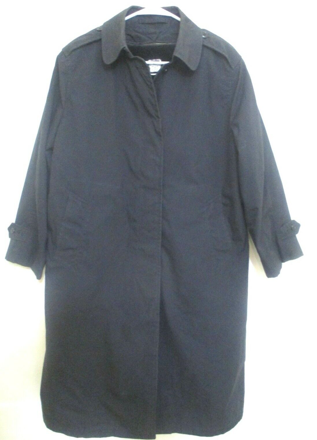 DSCP Military US Army Blue Trench Coat Sz 14S Women's w/ Zip Out Liner Raincoat 