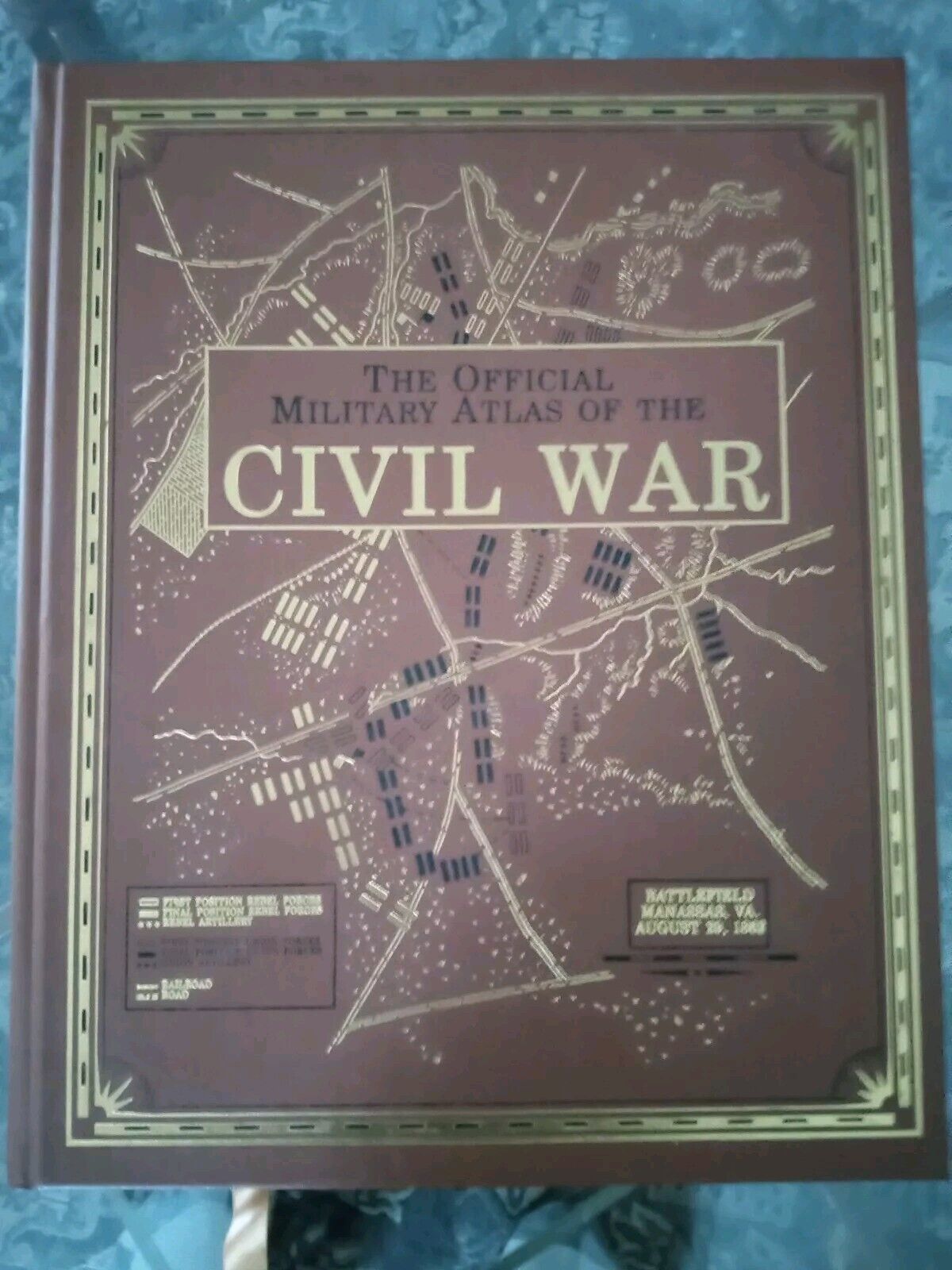 Civil War Easton Press Leather bound Official Atlas Coffee Table Book 13