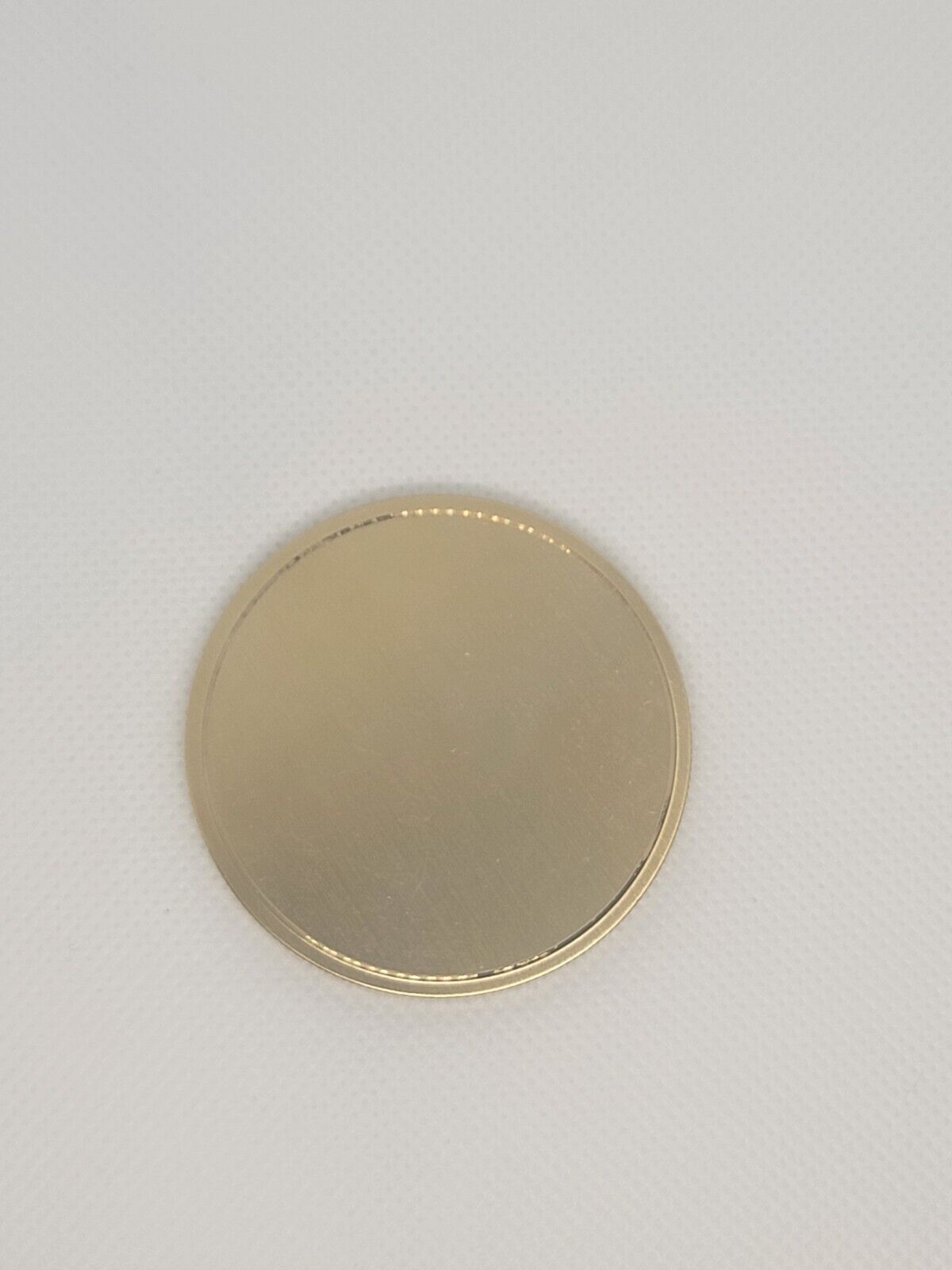 Blank Brass Challenge Coin - 50mm x 3mm  - Laser Engravable