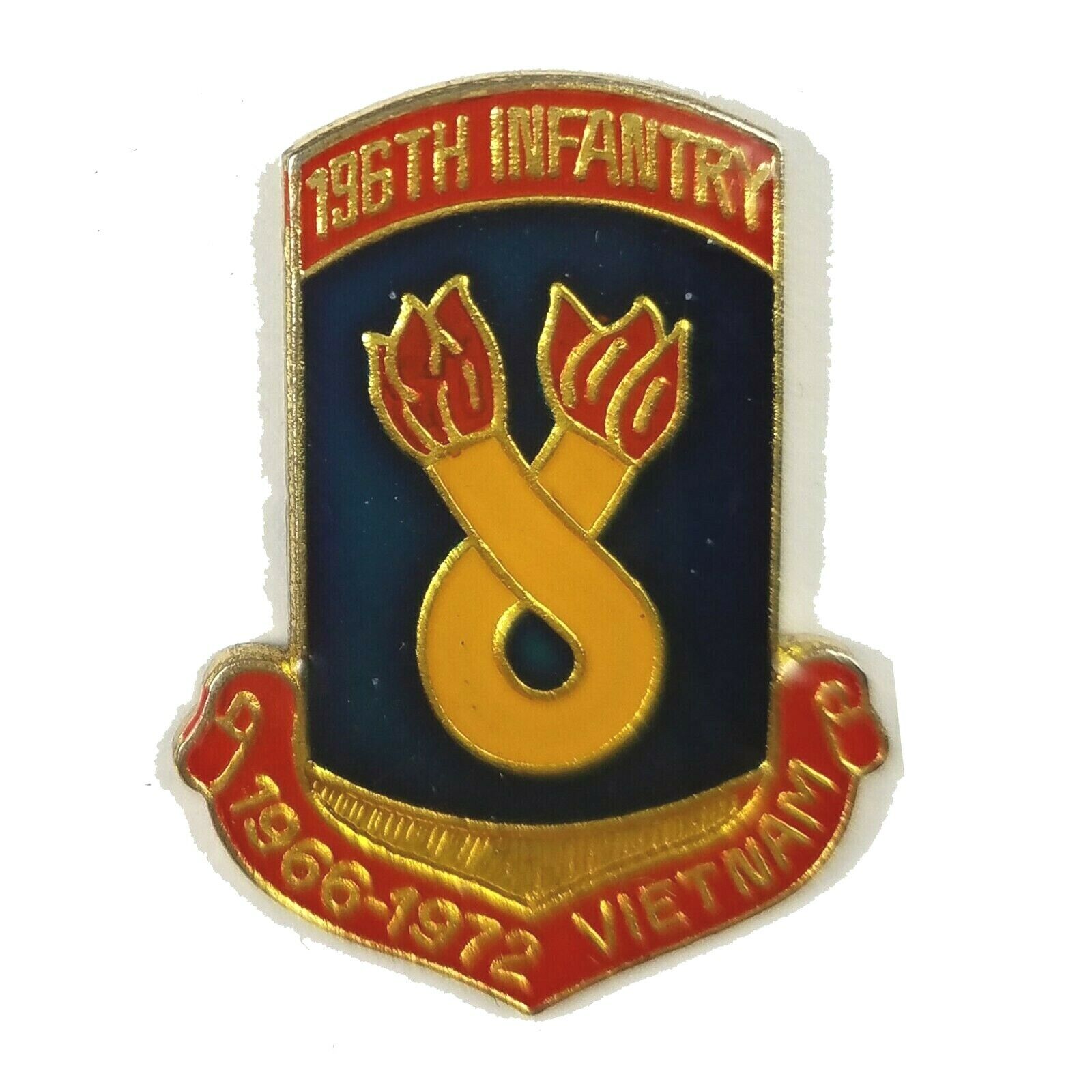 196th Infantry 1966-1972 Vietnam Pin (Army, Brigade) metal collectible