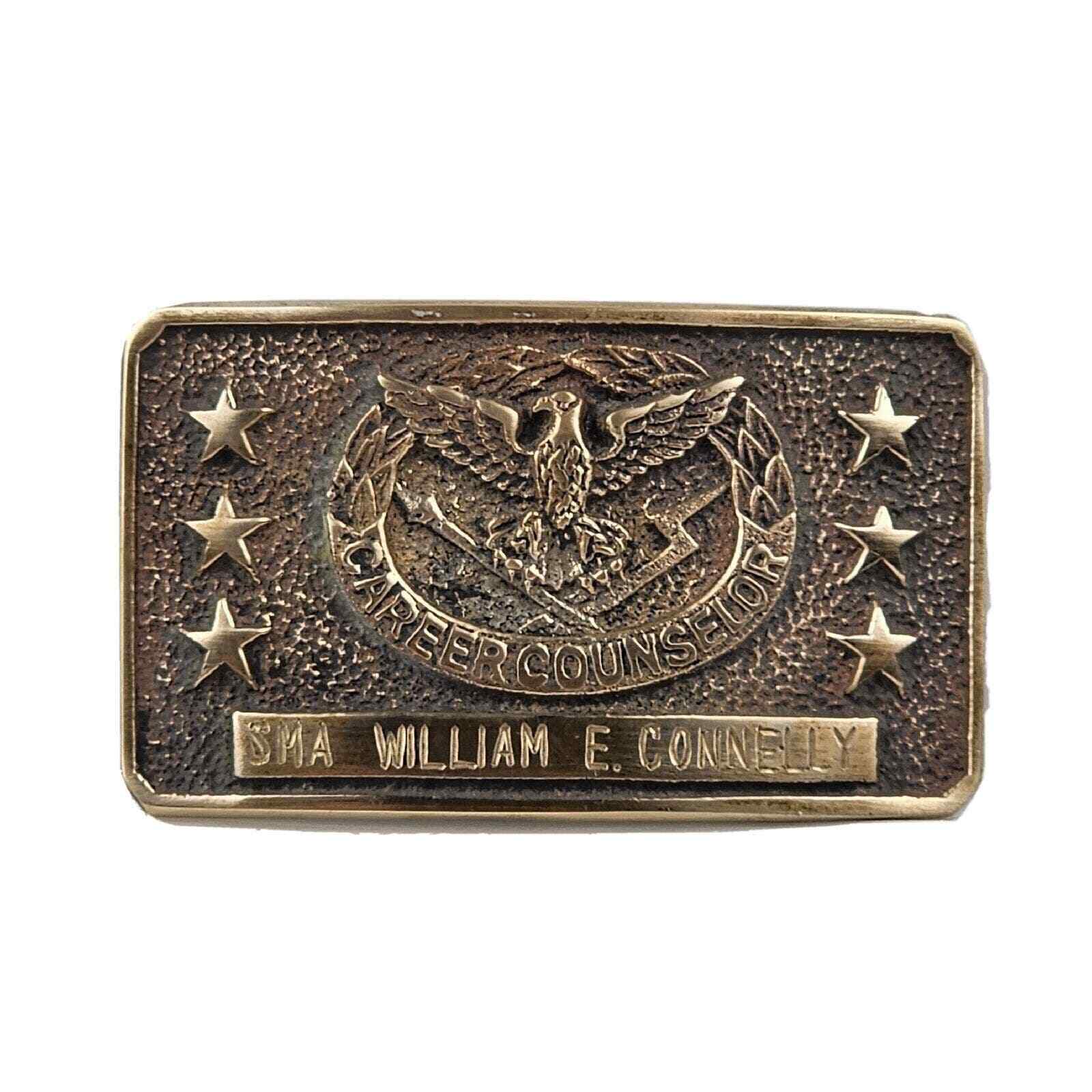 Vintage U.S. Army Belt Buckle for 6th Sgt Major of the Army William Connelly