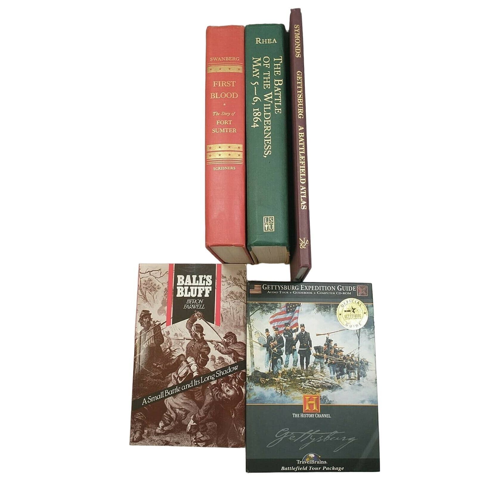 Civil War Book Lot Balls Bluff, First Blood & Gettysburg Expedition Guide Audio
