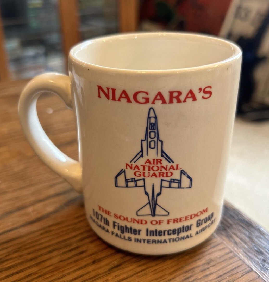 VINTAGE NIAGARA 107TH FIGHTER GROUP COFFEE MUG CUP 