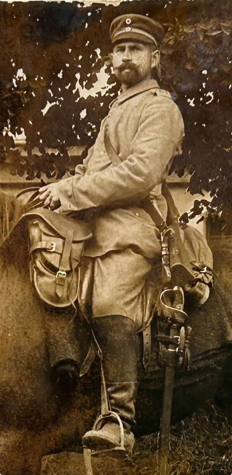German Horseback WW1 Photo Used Feldpostkarte Sept. 1914 To Hagen, Westphalia
