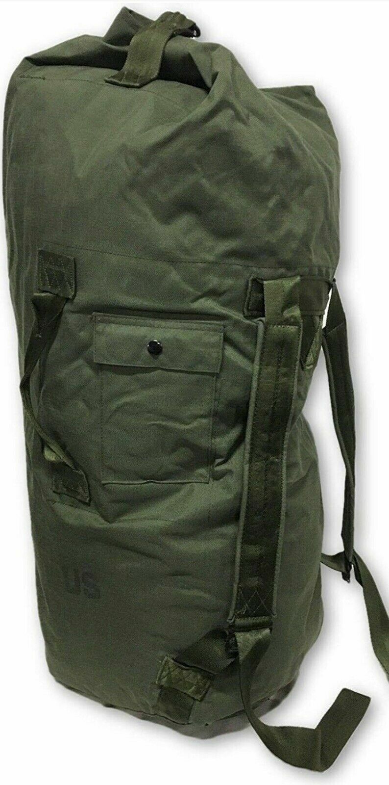 USGI Military / Army Duffel / Sea Bag Luggage Top Load 2 Strap OD Nylon - Good