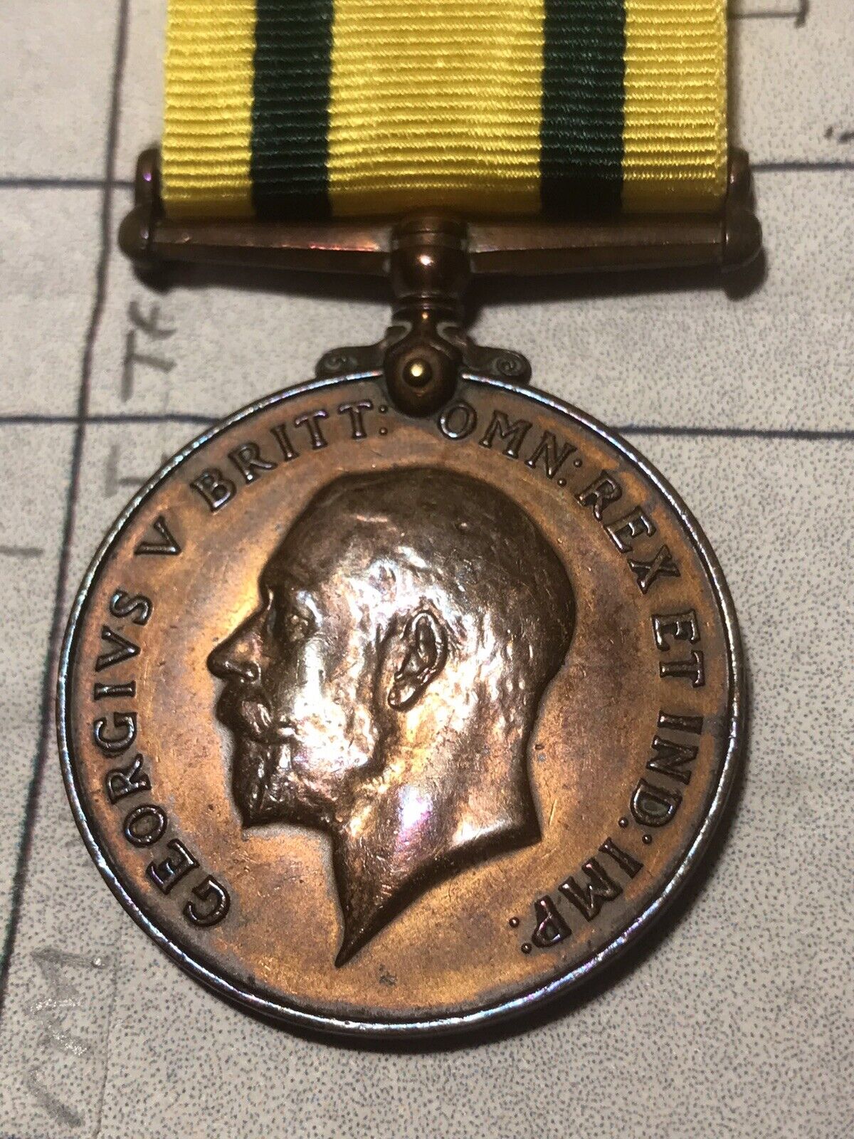 WW1 Territorial Force War Medal Somerset Light Infantry Ernest George Guy TFWM