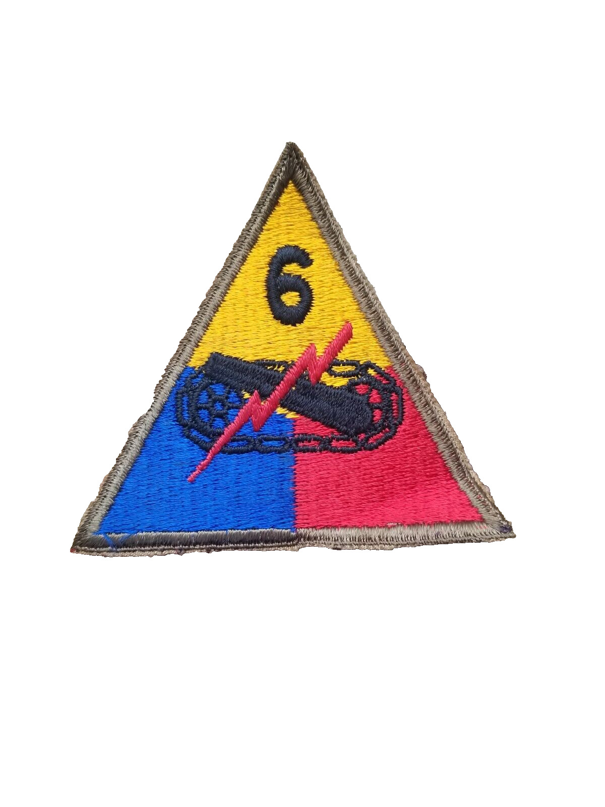 WWII US Army 6th Armored Division Full Color Patch