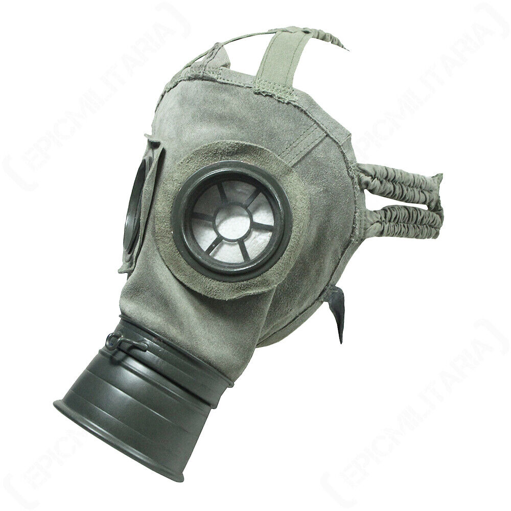 WW1 Reproduction German Grey Suede Gas Mask - World War One