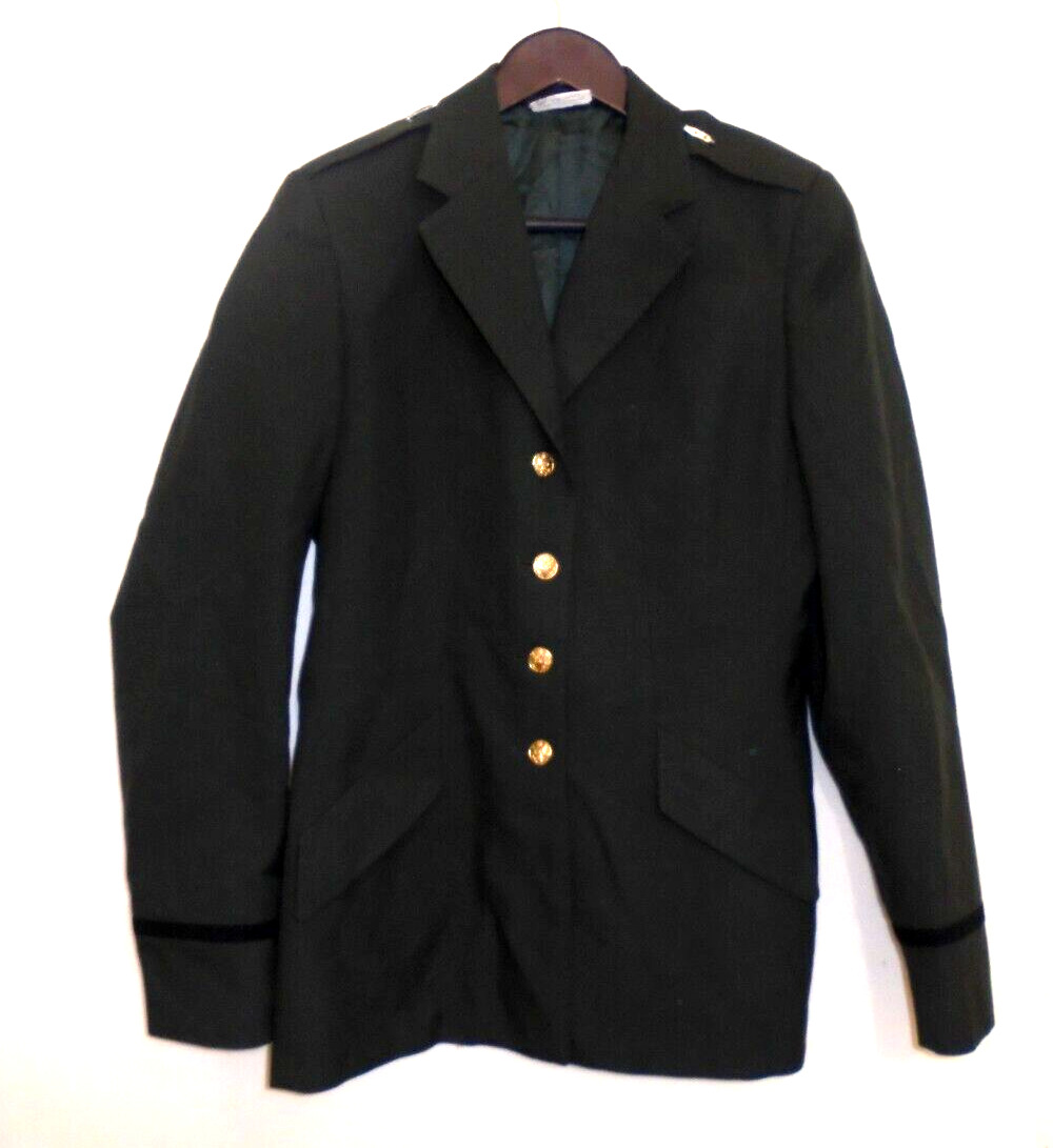 US Military Army DSCP Green Coat 12 MT Women's Poly/Wool Blazer Jacket Uniform