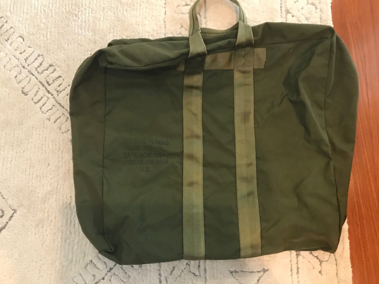 1991 Military USAF Kit Bag/Flyers EXCELLENT cond, Green Heavy Canvas