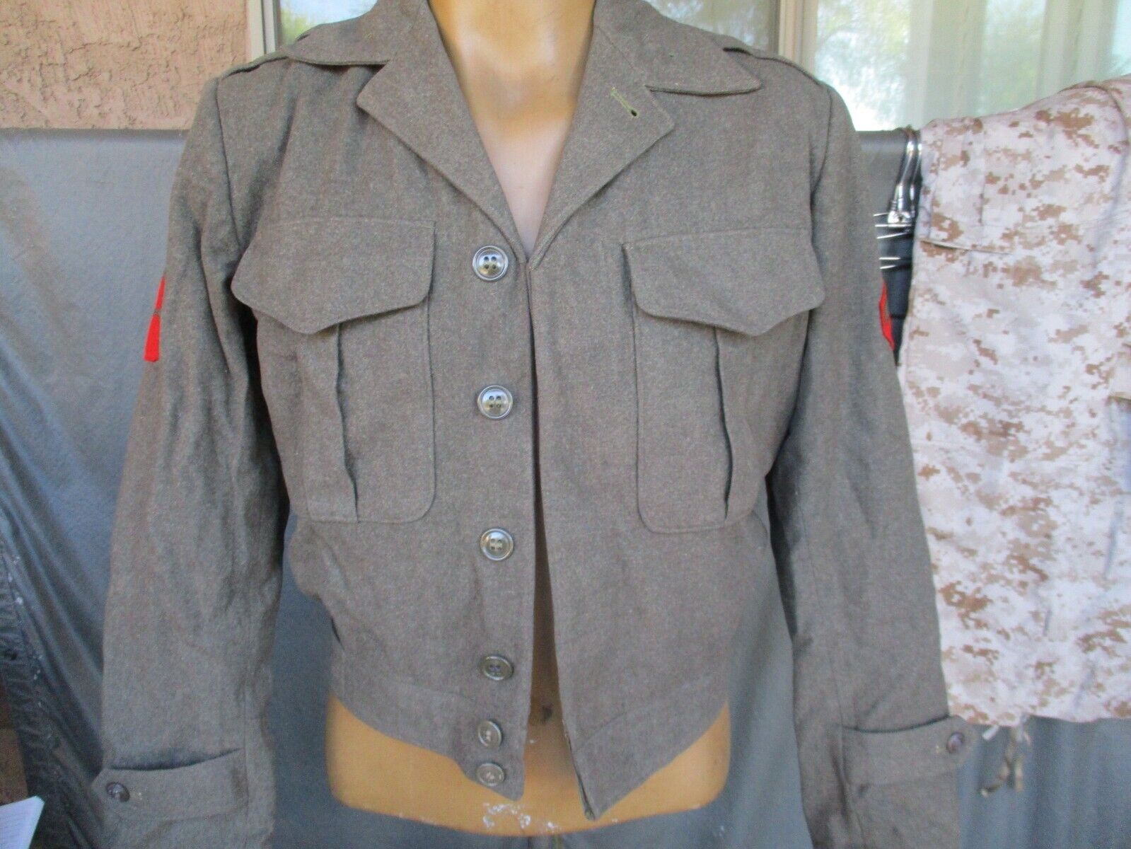 Korean War USMC Vandegrift Ike Jacket, Wool Service Coat