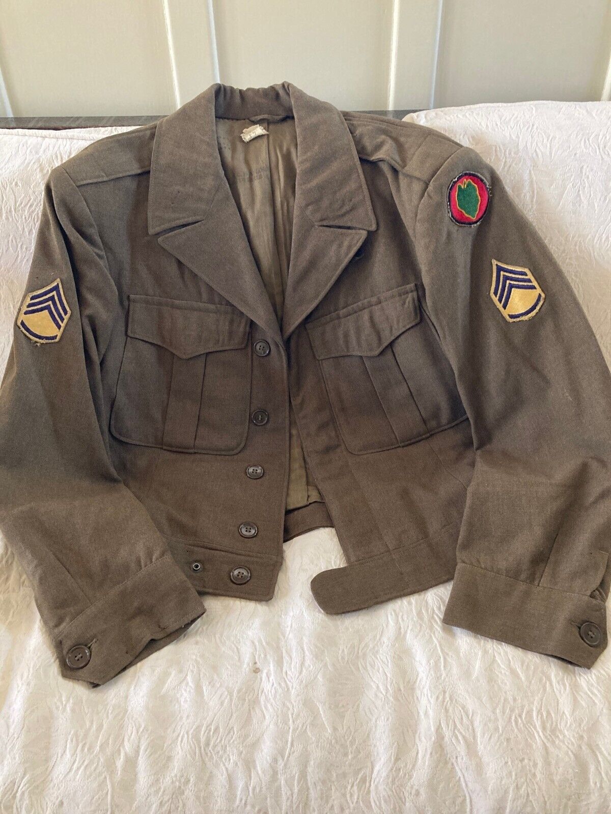 US Army Eisenhower jacket - 24th Hawaiian great condition  ~sz 40-42  Ike